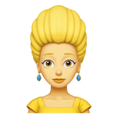 Marge Simpson with dress yellow with complete yellow sticker