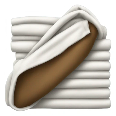 White cozy folded up blanket  sticker