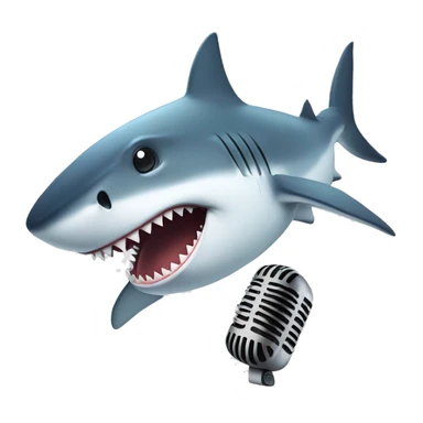 Shark listening to music saying: Requinquer  sticker