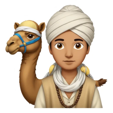 Desert Nomad Traveler with camel sticker