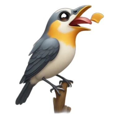 bird singing sticker