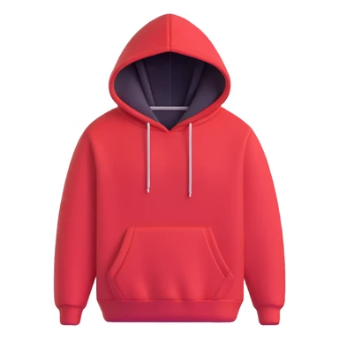 Cozy red hoodie with drawstring and kangaroo pocket sticker