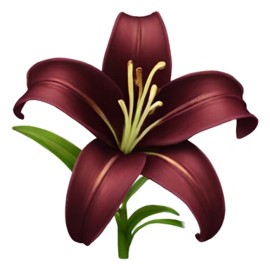 realistic burgundy lily sticker
