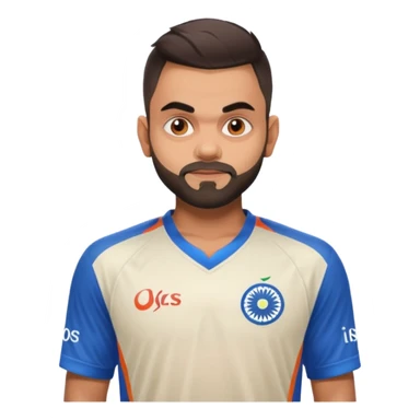 Virat Kohli wearing Indian jersey - wow sticker