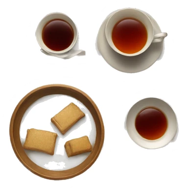 chinese tray with tea sticker