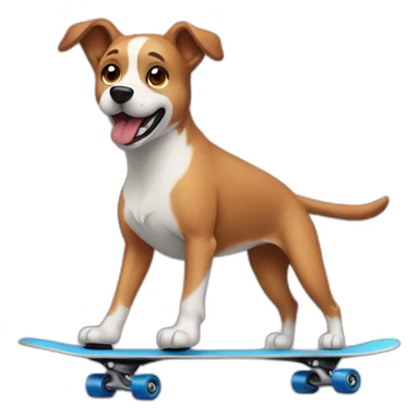 shirtless-skating-pantless-dog sticker