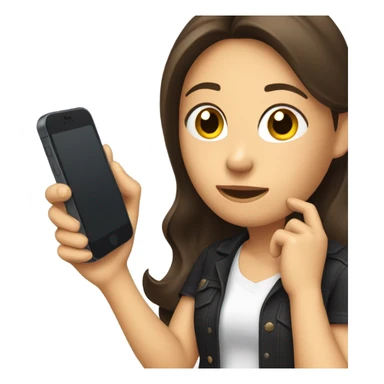 Brunette Girl calling sticker
