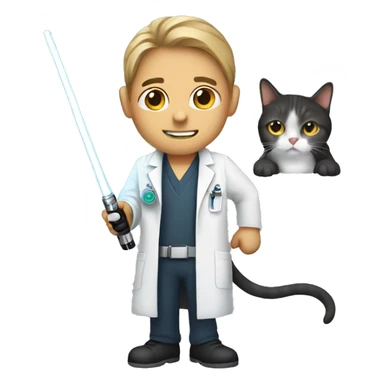 veterinarian with a lightsaber sticker