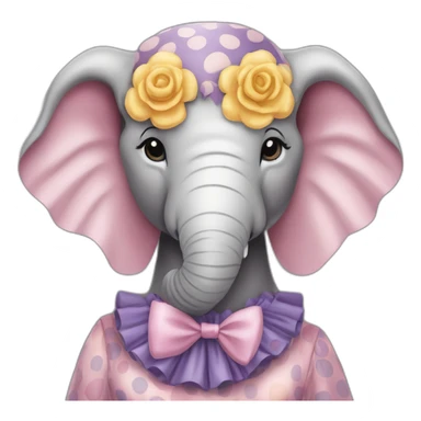 Elefante vestido de payaso sticker