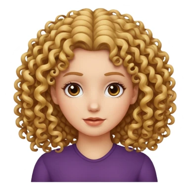 Chica rizada blanca sticker