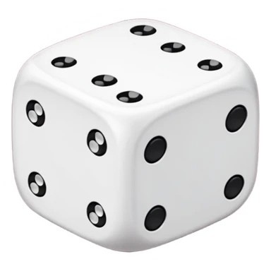 two dices in with burgundy details sticker