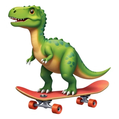 Dinosaur on skateboard sticker