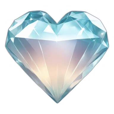 Diamond heart sticker