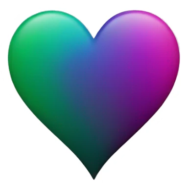 Green purple magenta ombré heart  sticker