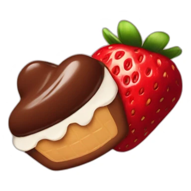 Straberry with nutella sticker