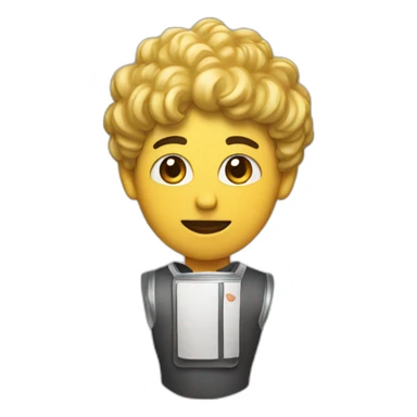 persona con comida sticker