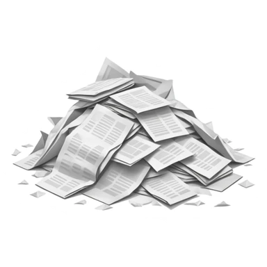 pile of papers on the floor sticker