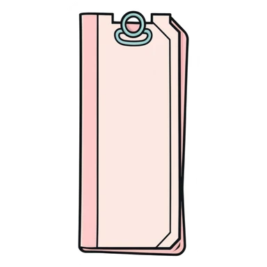 Pale pink bookmark sticker