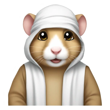 Arab white thobe costume male hamster sticker