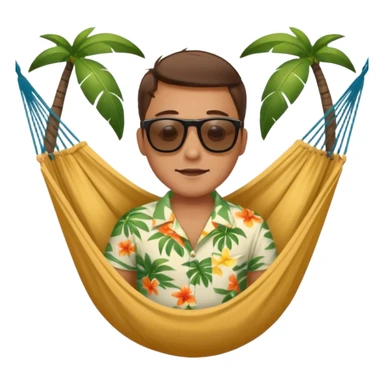 Jeffrey in a hammock sticker