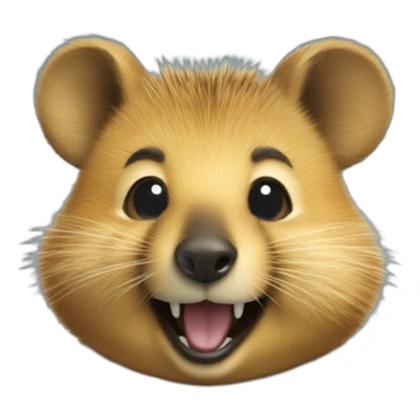 Quokka smile mustarch sticker