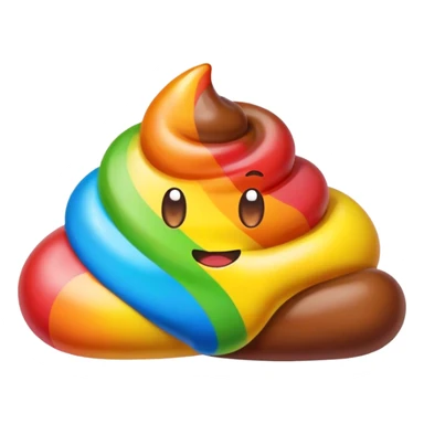 gummy rainbow poop sticker