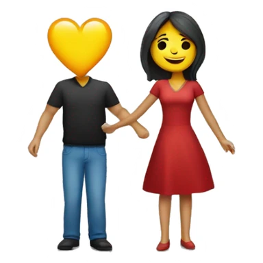 un ombre y una mujer formando un corazon sticker