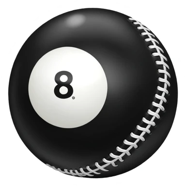 8 ball as a softball sticker