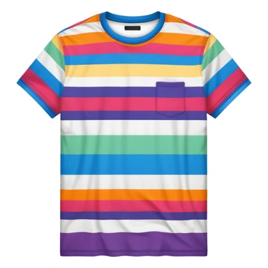 colorful striped graphic tee shirt sticker