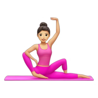 pilates girl in pink pilates pose asia sticker