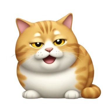 Fat cat asking for money sticker