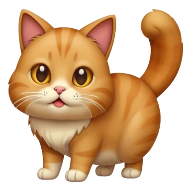 Cat pooping sticker