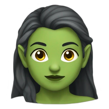 female half orc sticker