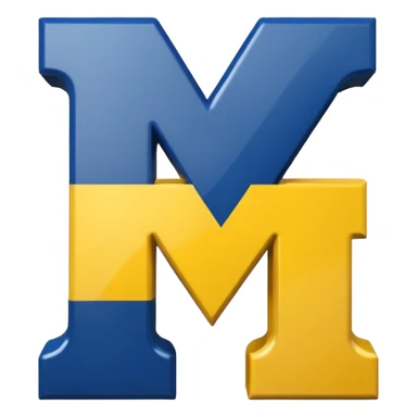 make an emoji of the michigan logo sticker
