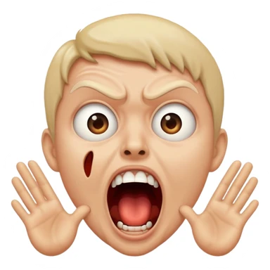 horror film, character scream sticker