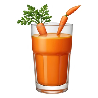 a glass of carrot juice, filled to the top, no carrot, no garnish, simple, clear, no background sticker