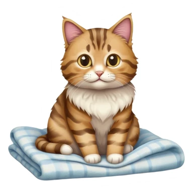 Un chat posé sur sur un lit sticker