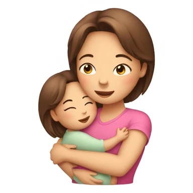 hug mum baby sticker