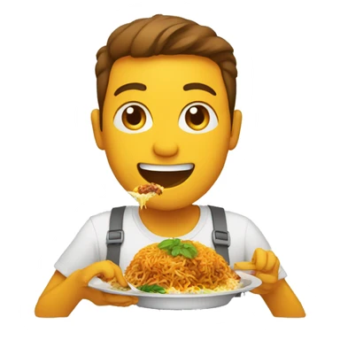 Human eating biryani sticker