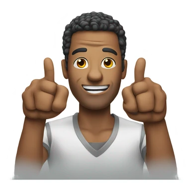 Man with big thumbs sticker