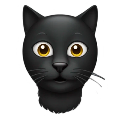 Big black cat sticker