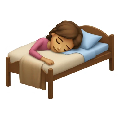 The brown-haired girl is sleeping sticker