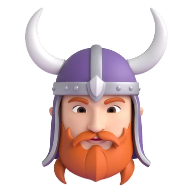 a cartoon viking helmet with white horns, no face, just the hat sticker