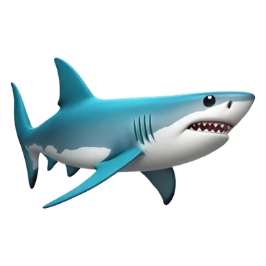 shark on surf board sticker