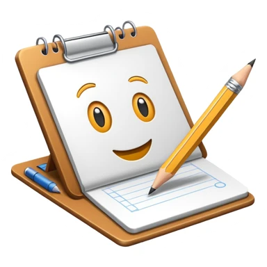 Create an icon representing the process of creating a black-and-white caricature. Include a pencil, a sketchpad with a humorous, exaggerated figure, and inking tools. Use bold lines and shading, with a transparent background. sticker