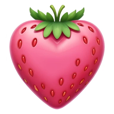 Strawberry pink heart sticker