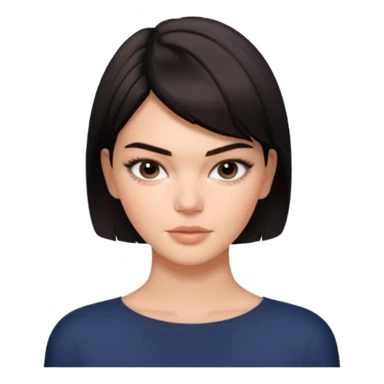 Kendall Jenner emoji wuth short haircut sticker