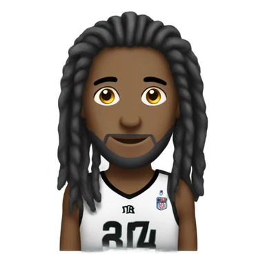 Black eagles fan with dread Locs  sticker