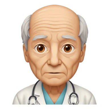 old doctor no stethoscope sticker