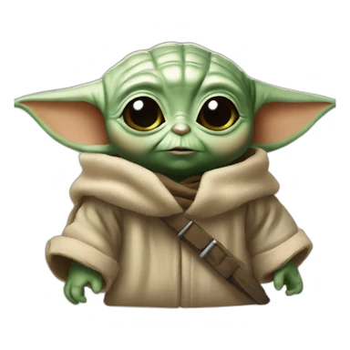 capitan baby yoda sticker